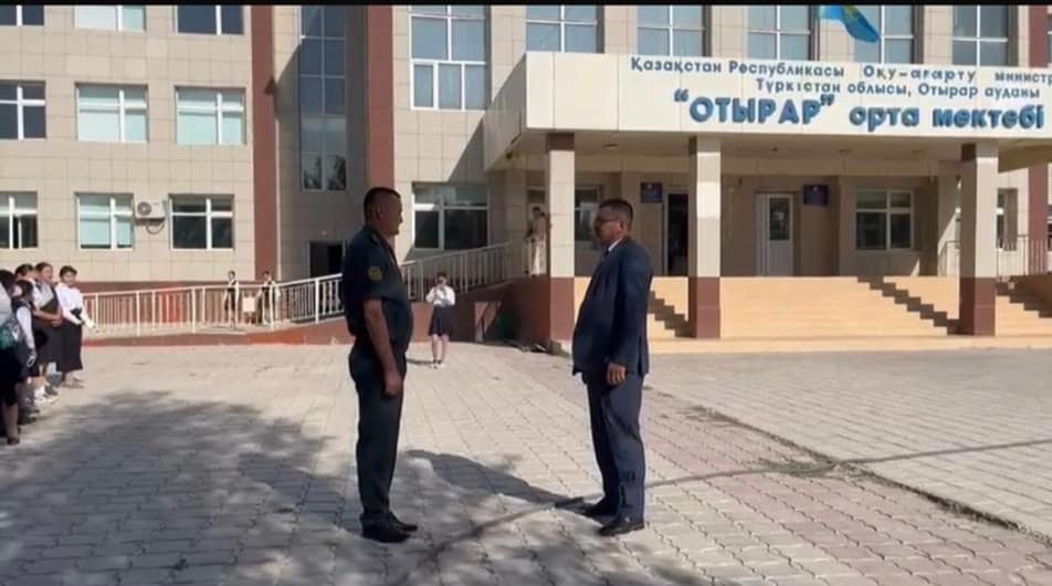 Отырар мектебінде төтенше жағдайға дайындық күні өтті