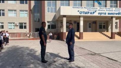 Отырар мектебінде төтенше жағдайға дайындық күні өтті