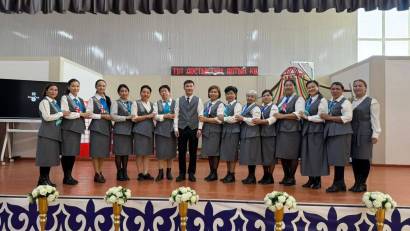 Бүгін мектебімізде «Тіл – достықтың алтын көпірі» атты тілдер айлығының ашылу іс-шарасы өтті.